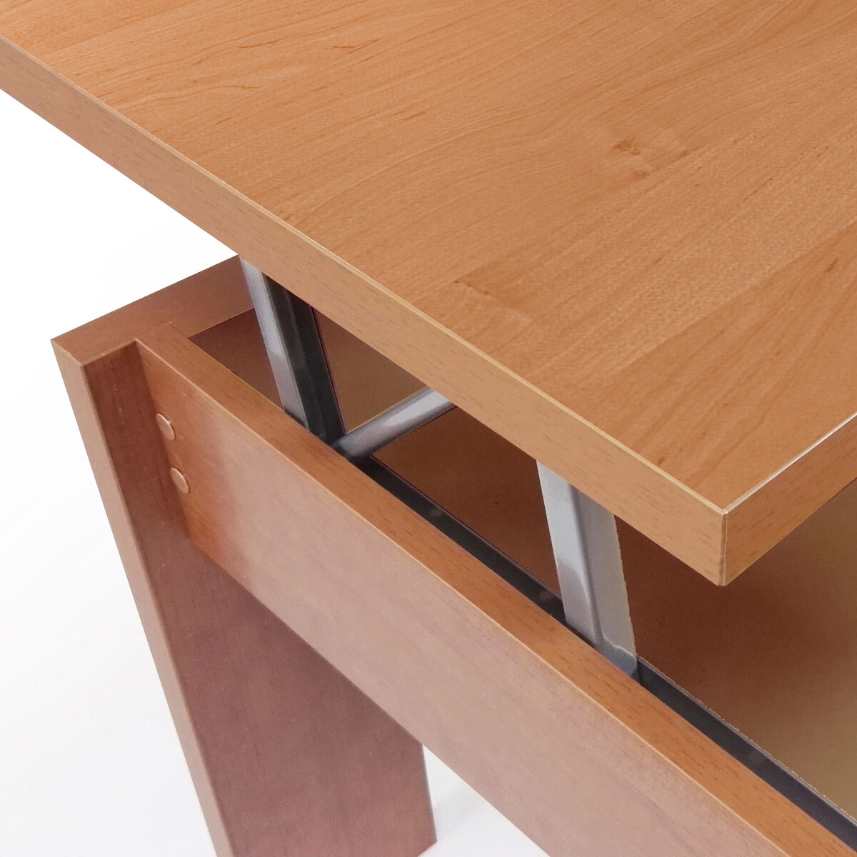 Soffbord Alexandra House Living Körsbärsträd Metall Trä MDP 105 x 51 x 55 cm - 3