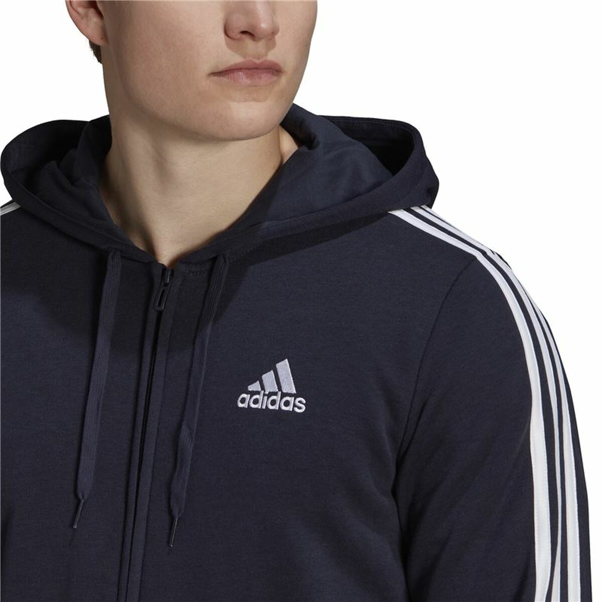 Träningsjacka Herr Adidas Essentials French Terry 3 Mörkblå - 6