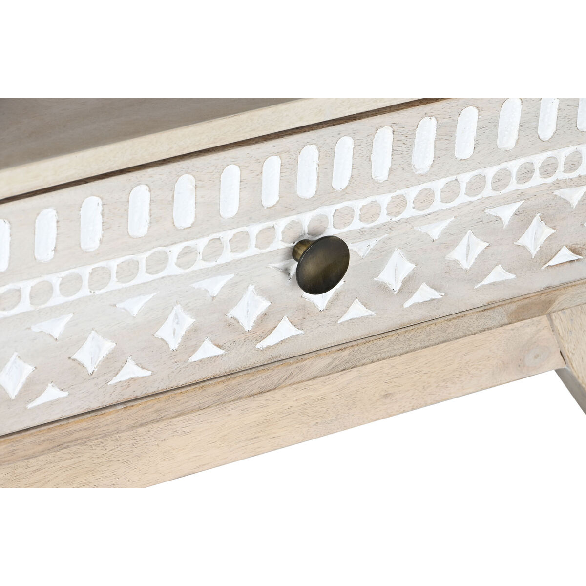 TV-möbler DKD Home Decor Vit Naturell Mangoträ 130 x 40 x 45 cm - 5