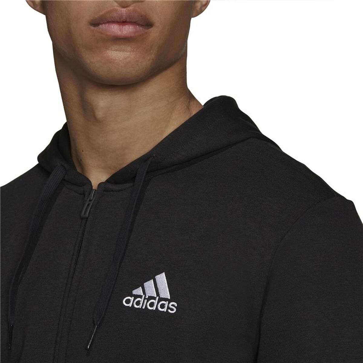 Träningsjacka Herr Adidas French Terry Big Logo Svart - 5