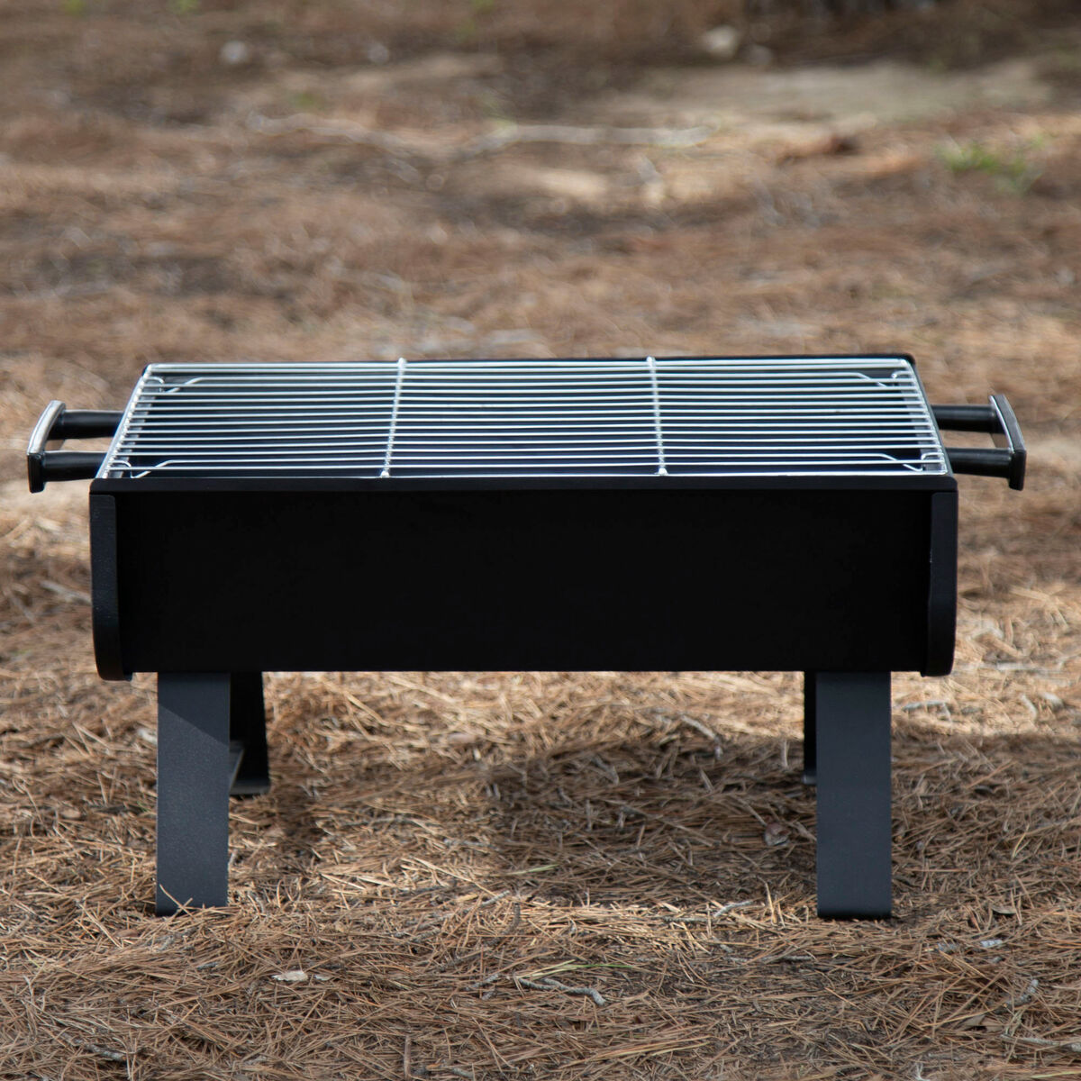 Bärbar Grill Aktive Stål 45 x 25 x 30 cm Svart (2 antal) - 3