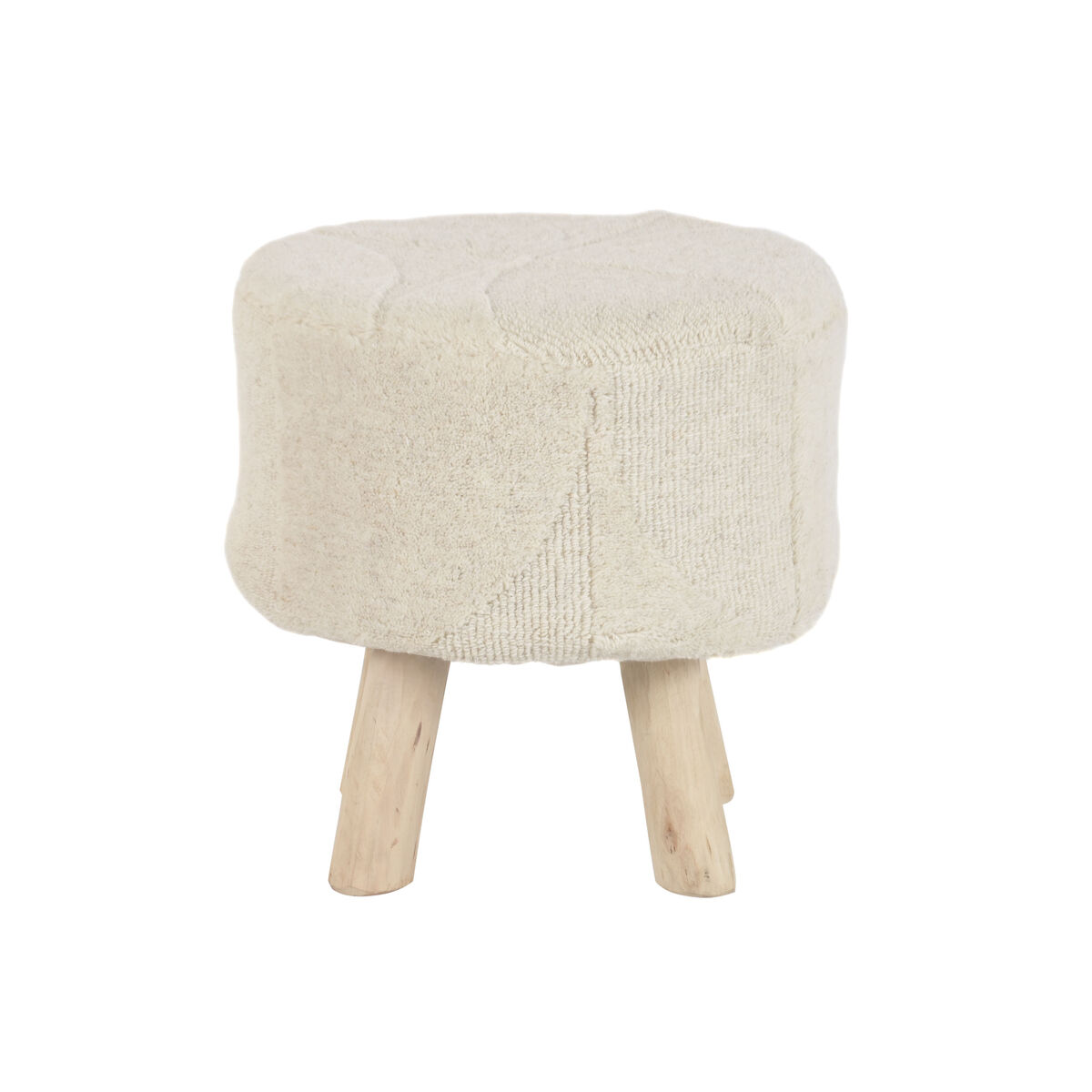 Fotpall Home ESPRIT Beige Boho 40 x 40 x 40 cm