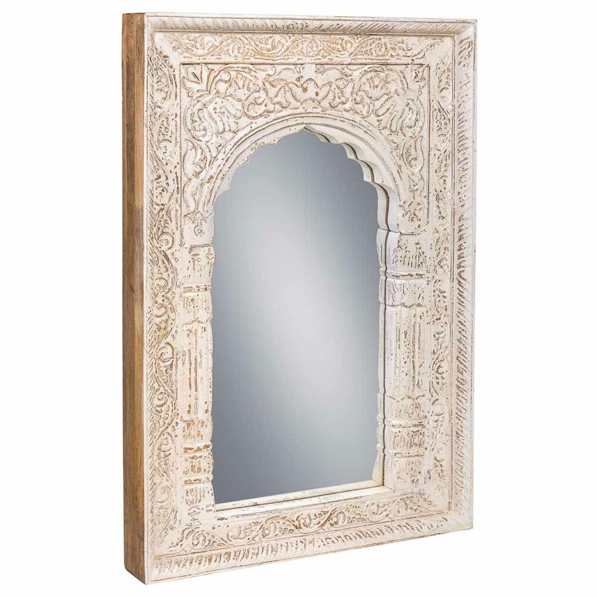 Väggspegel Alexandra House Living Kräm 6 x 60 x 87 cm Rektangulär