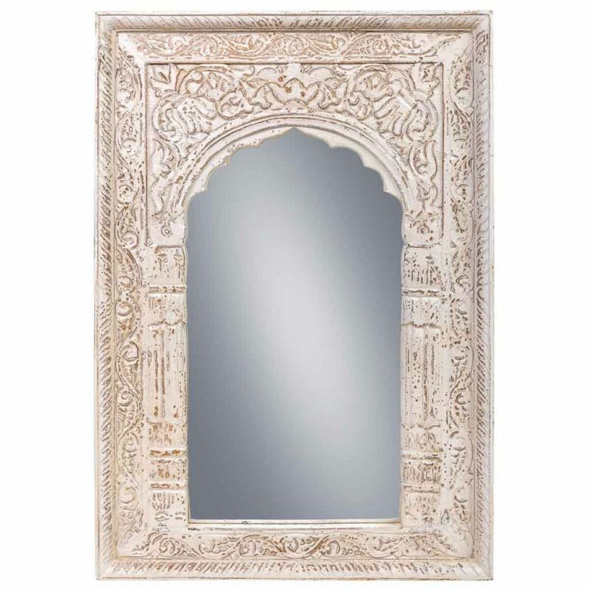 Väggspegel Alexandra House Living Kräm 6 x 60 x 87 cm Rektangulär - 5