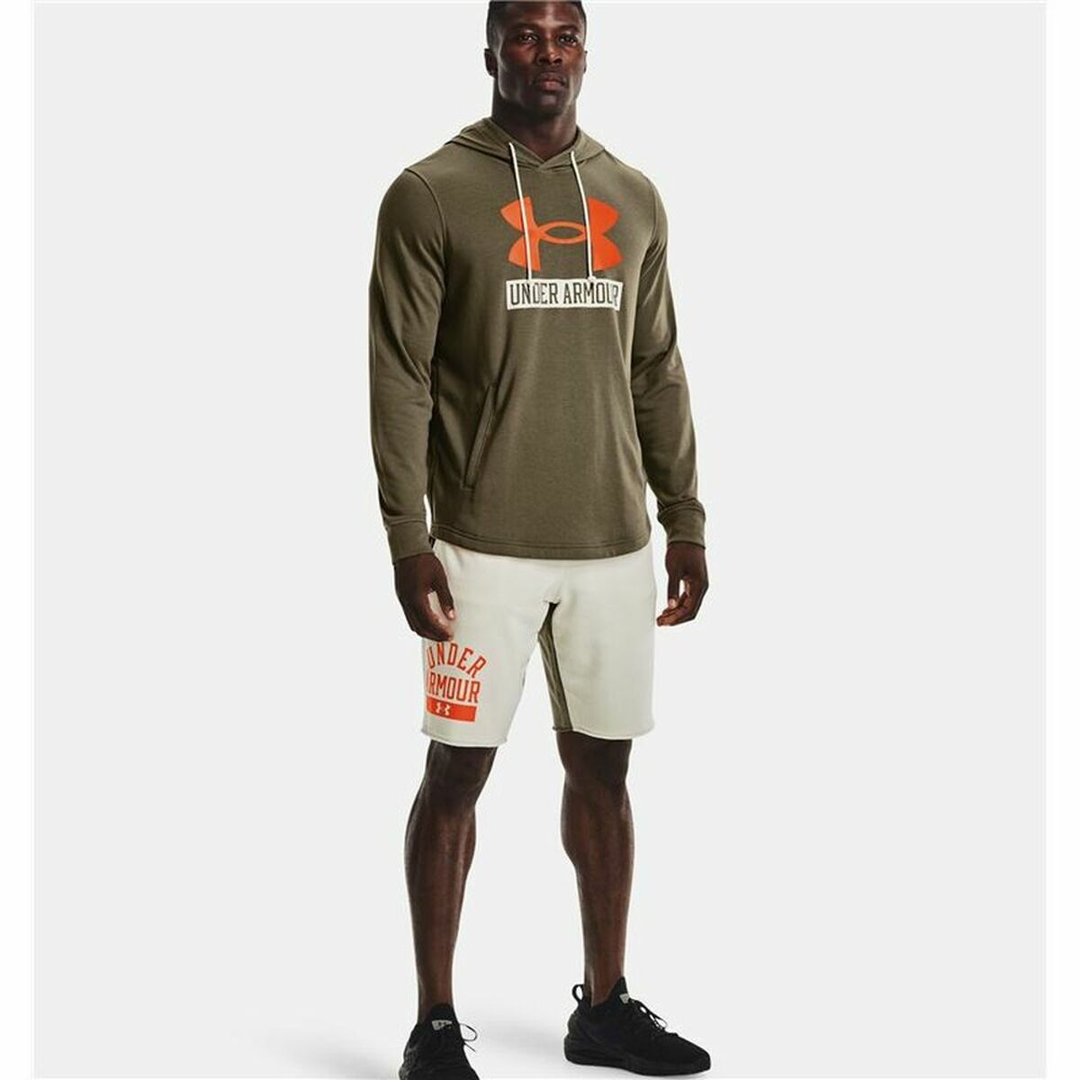 Tröja med huva Herr Under Armour  Hoodie  Persimon - 11