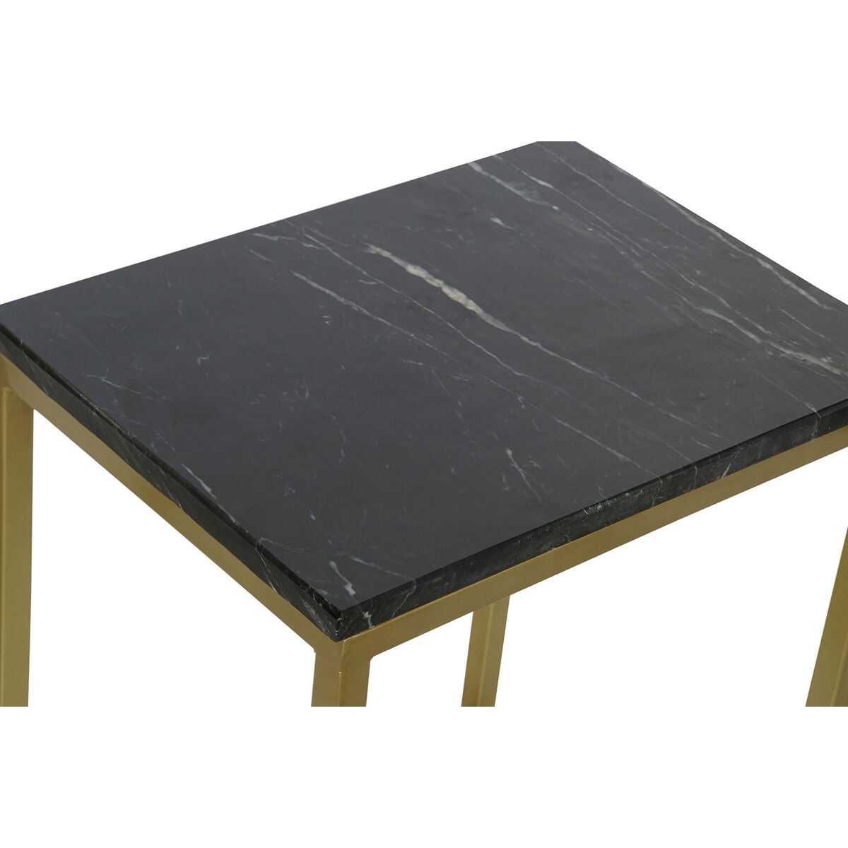3-bordsset DKD Home Decor Svart Gyllene 50 x 35 x 60 cm - 5