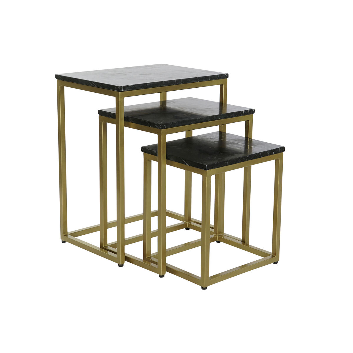 3-bordsset DKD Home Decor Svart Gyllene 50 x 35 x 60 cm - 7