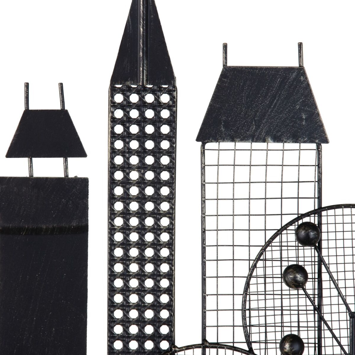 Väggdekoration 106 x 4 x 56 cm Svart Metall - 4