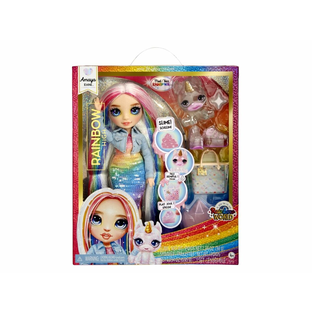Docka med husdjur MGA Amaya Rainbow World  22 cm Ledbuss - 11