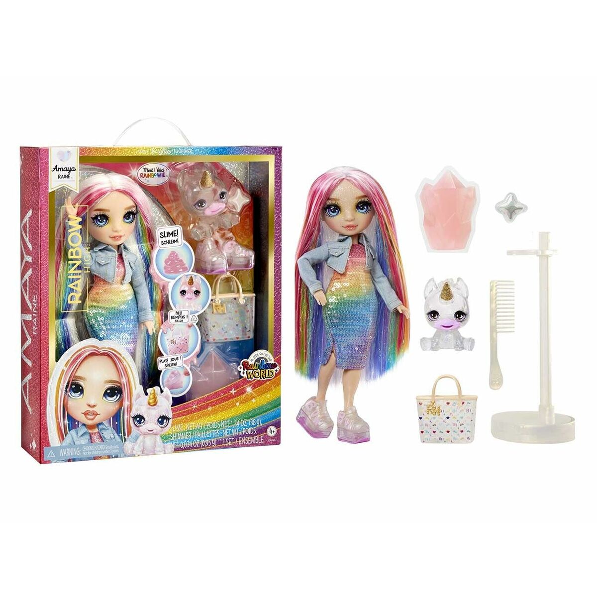 Docka med husdjur MGA Amaya Rainbow World  22 cm Ledbuss - 10