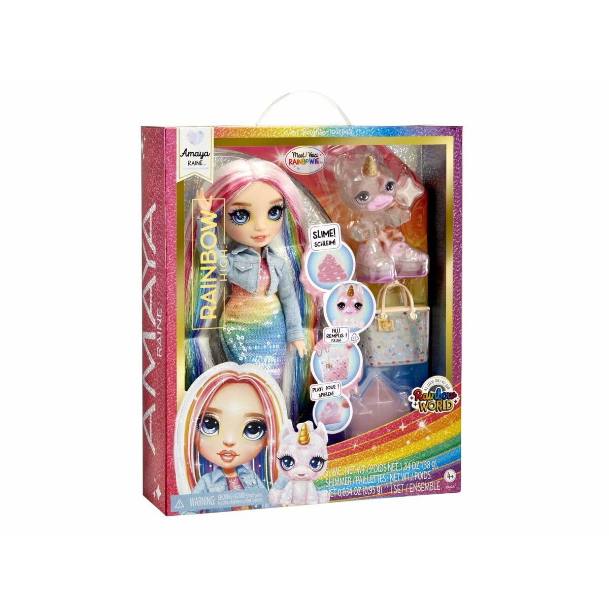 Docka med husdjur MGA Amaya Rainbow World  22 cm Ledbuss - 13