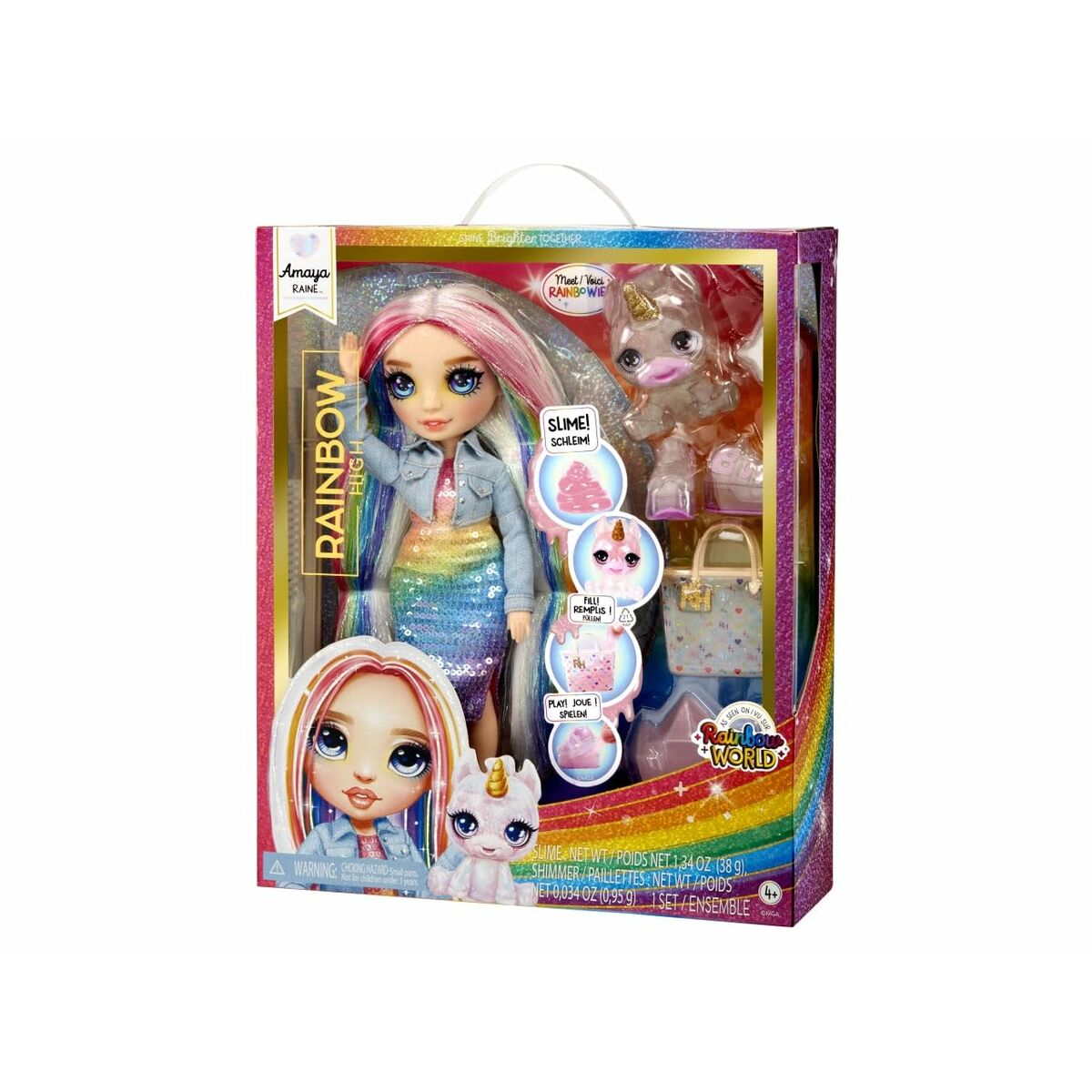 Docka med husdjur MGA Amaya Rainbow World  22 cm Ledbuss - 15