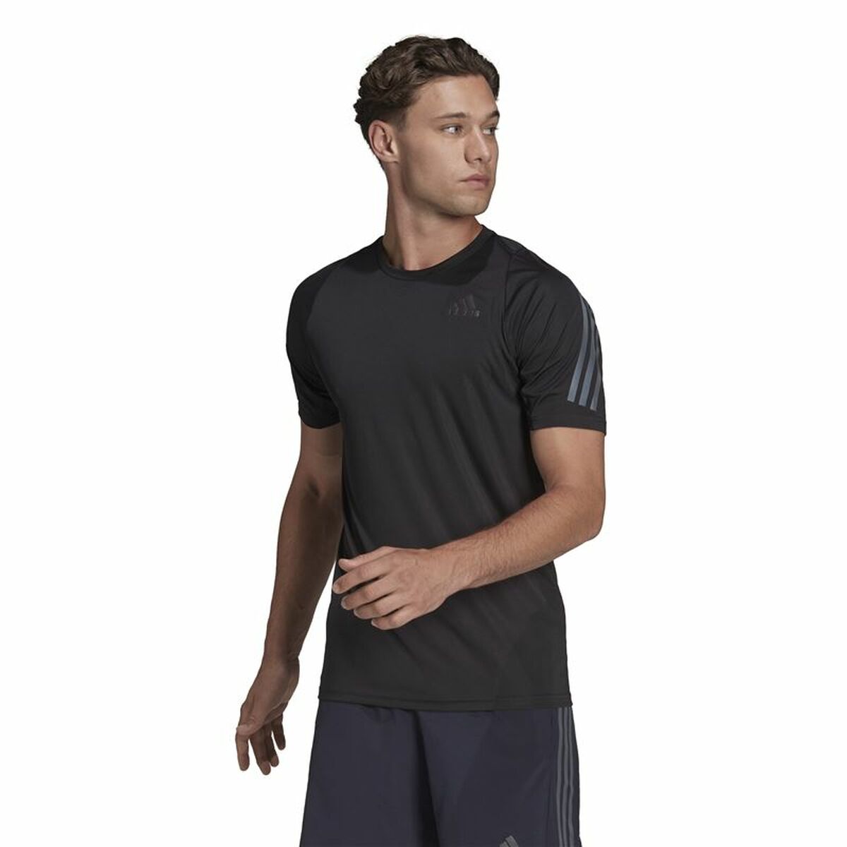 T-shirt med kortärm Herr Adidas Run Icon Svart - 2
