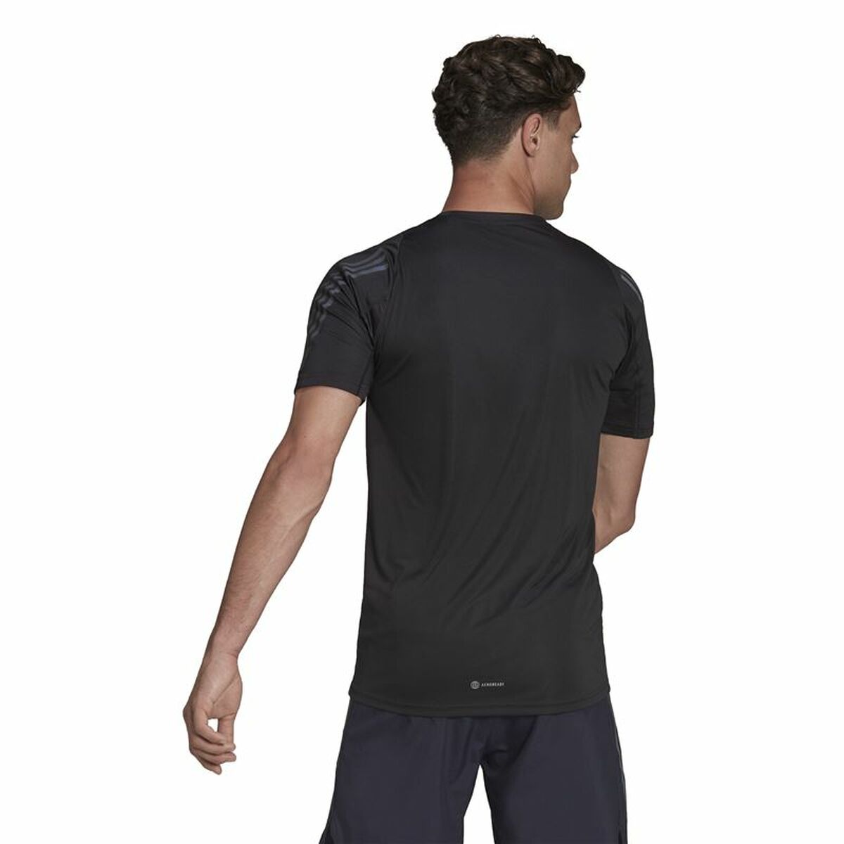 T-shirt med kortärm Herr Adidas Run Icon Svart - 3
