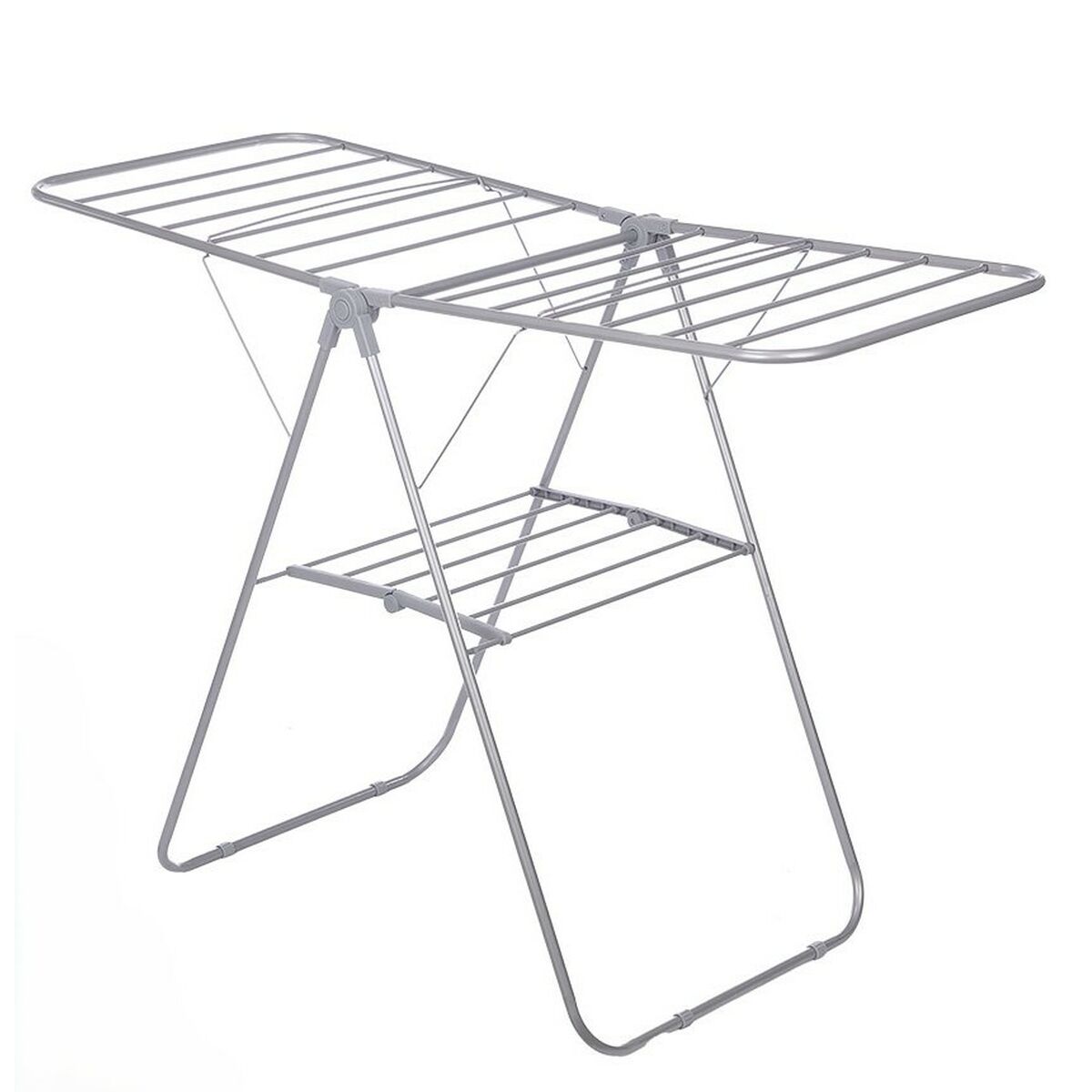 Klädhängare hopfällbar Grå Metall 136,5 x 59 x 93,5 cm (4 antal) - 2