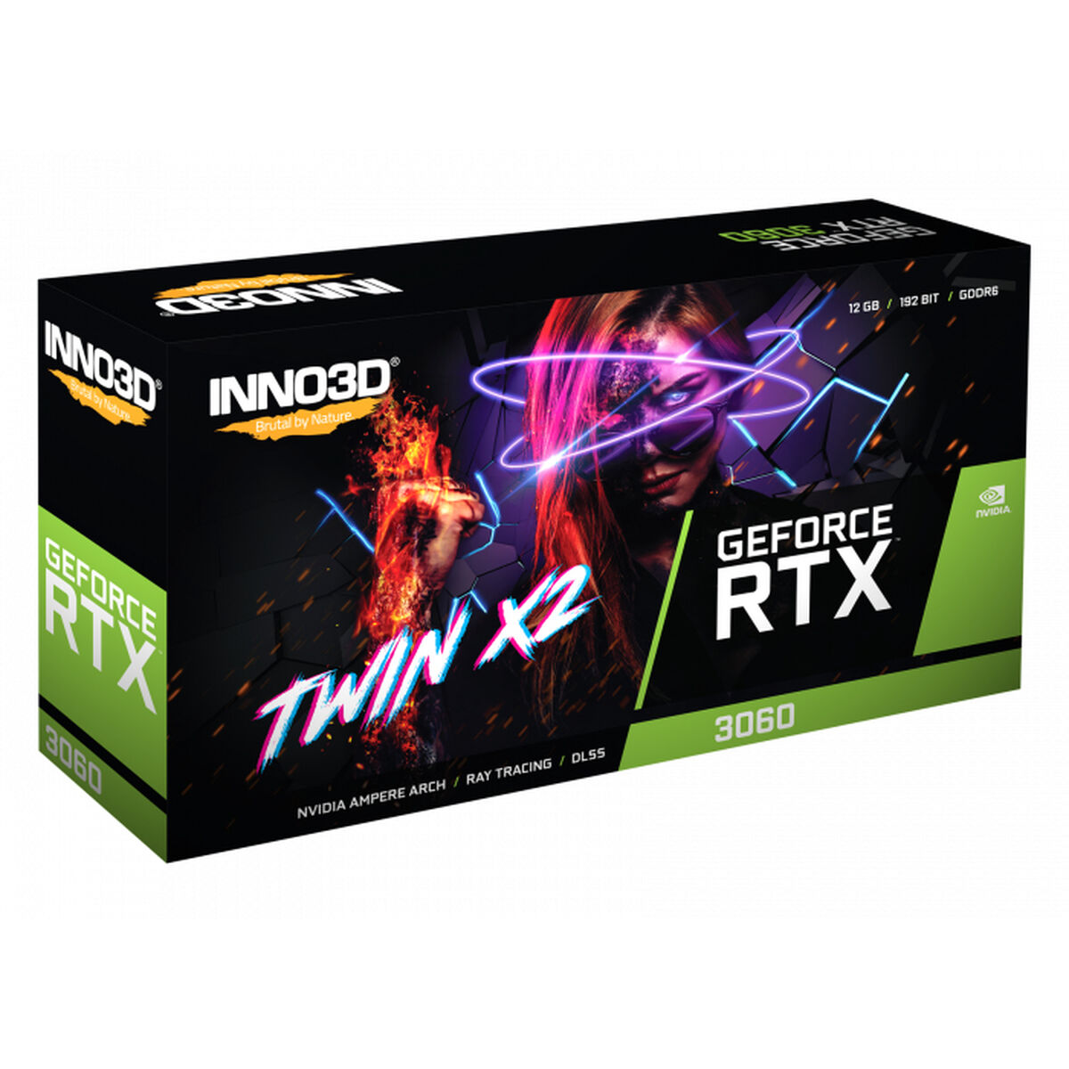 Grafikkort INNO3D GEFORCE RTX 3060 TWIN X2 12 GB GDDR6 - 3
