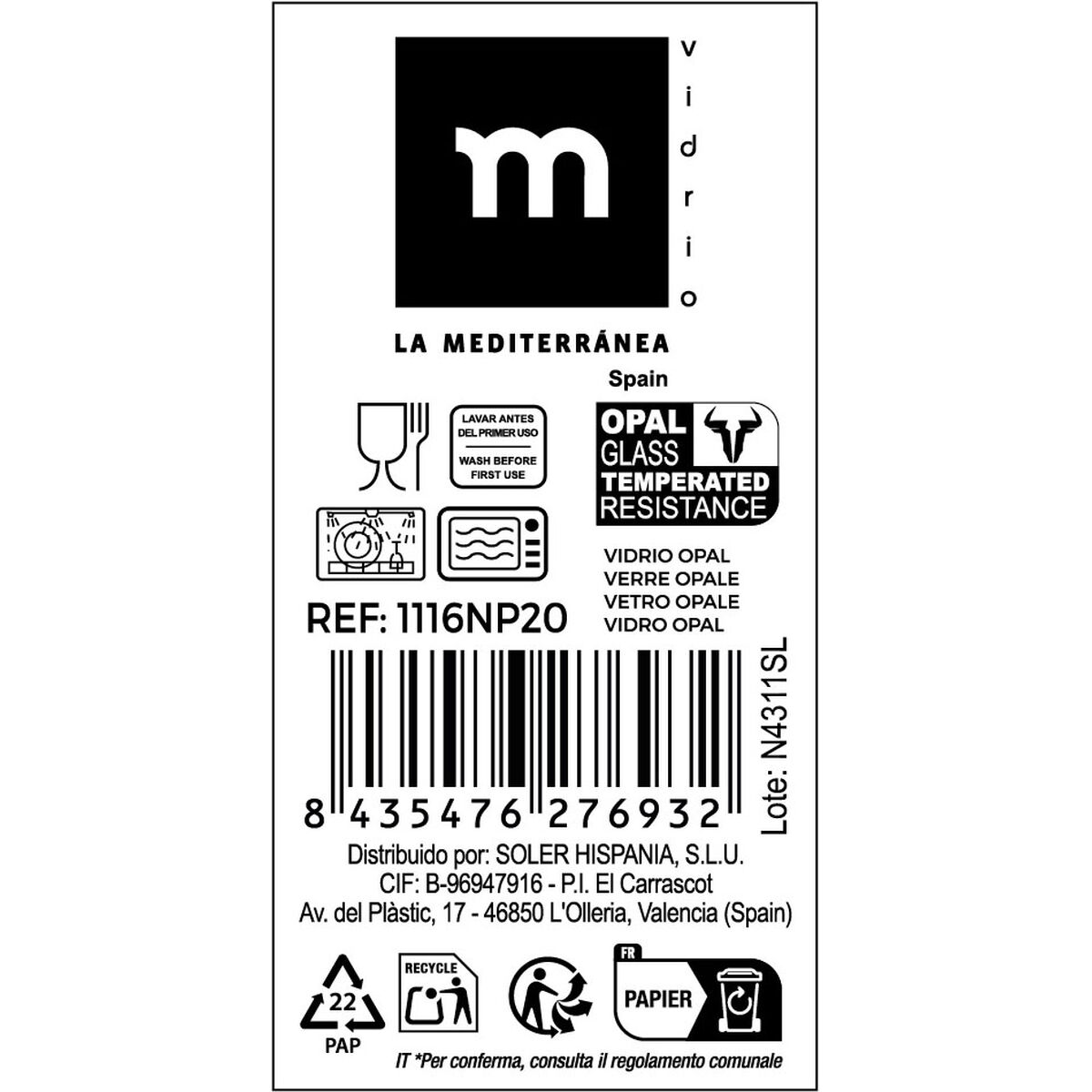 Servingsfat La Mediterránea Temara Avlång 35,5 x 25 cm (12 antal) - 5