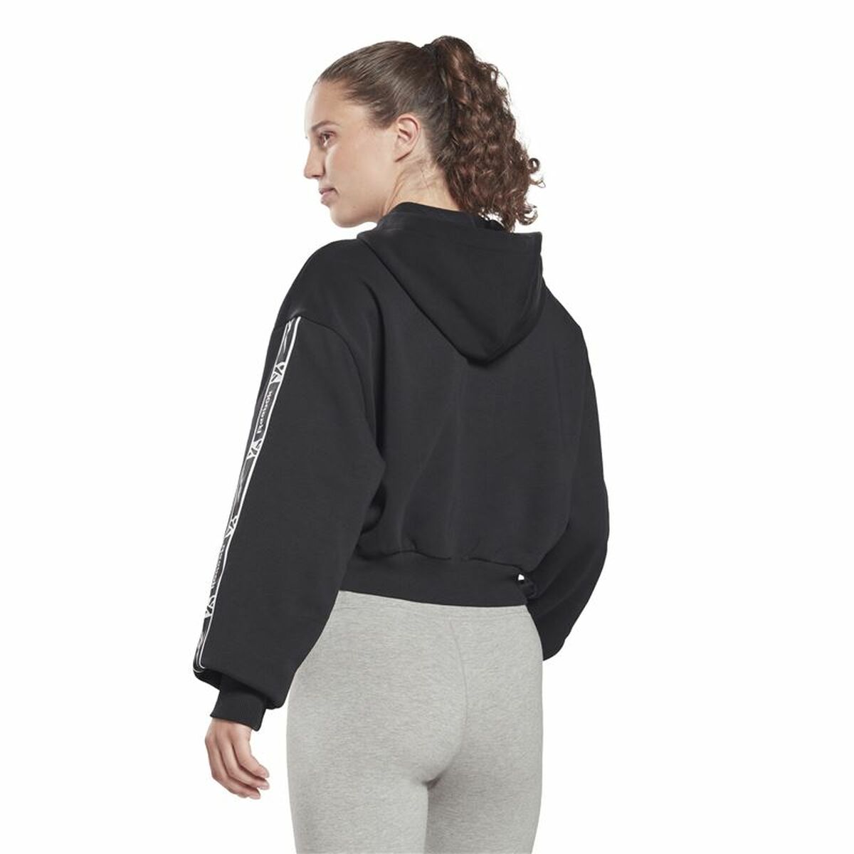Sportjacka, Dam Reebok Tape Pack Full Zip Svart - 3