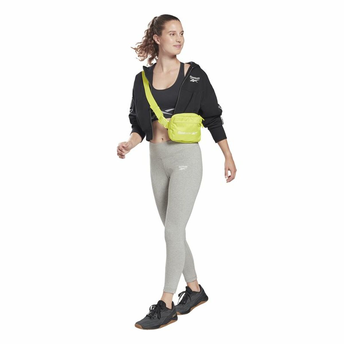 Sportjacka, Dam Reebok Tape Pack Full Zip Svart - 6