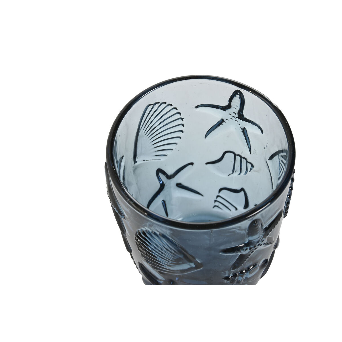 Glasset Home ESPRIT Blå Glas Medelhavs Med relief 290 ml (6 antal) - 2