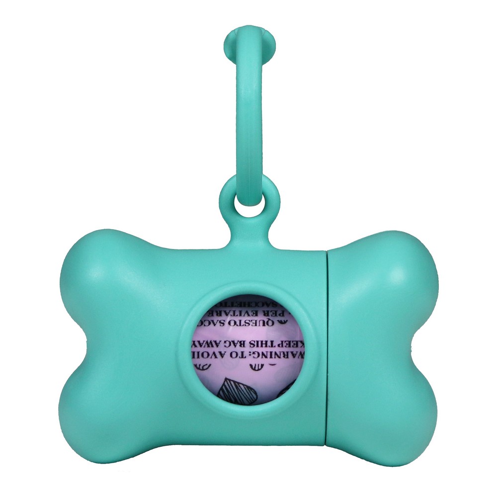Hållare för bajspåsar United Pets Bon Ton Nano Classic Hund Aquamarine Återvunnen plast (6 x 3 x 4 cm)
