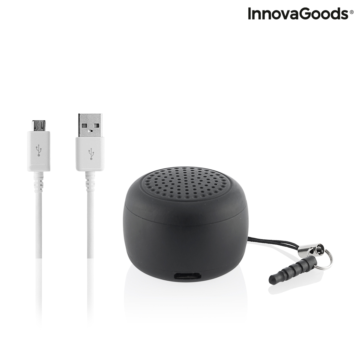 Uppladdningsbar, bärbar och trådlös minihögtalare Miund InnovaGoods - 3
