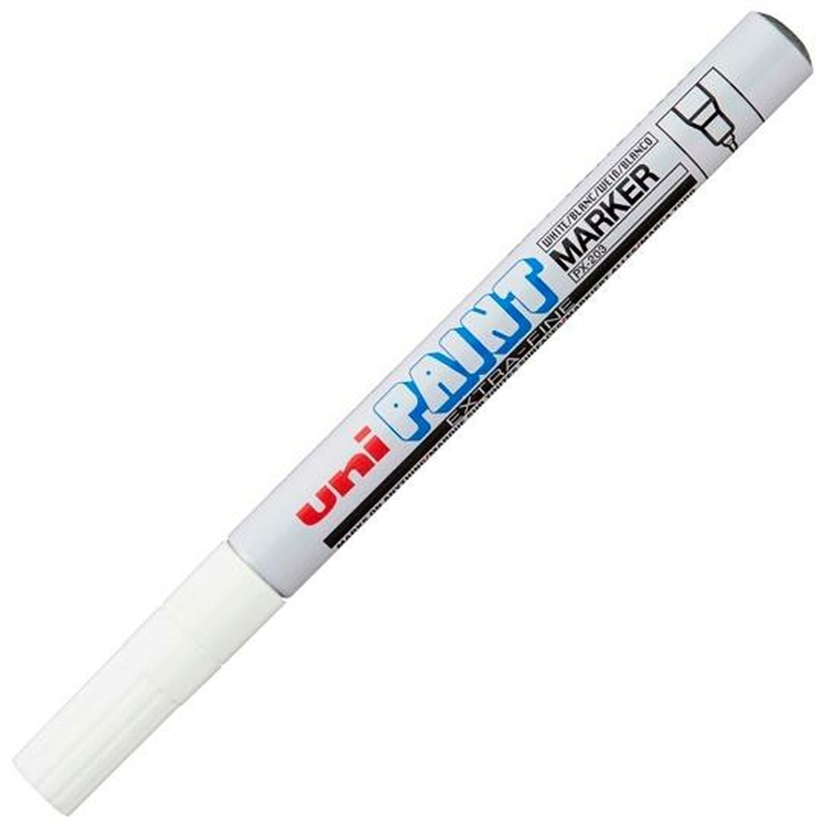 Permanent markörpenna Uni-Ball Paint PX-21L Vit 12 Delar - 4