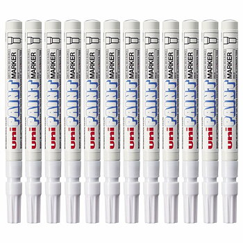 Permanent markörpenna Uni-Ball Paint PX-21L Vit 12 Delar