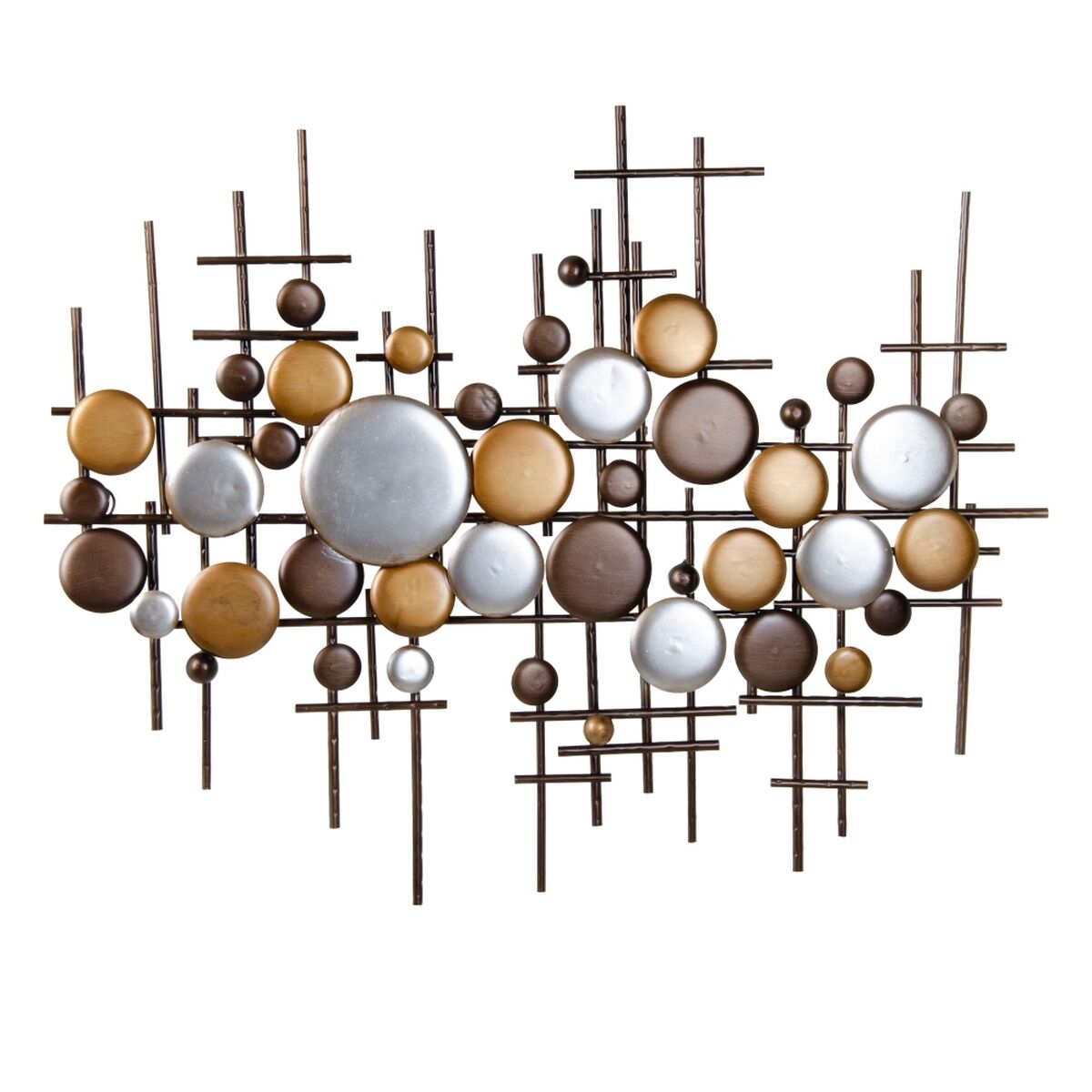Väggdekoration 91,5 x 4,5 x 72 cm Gyllene Metall Silver