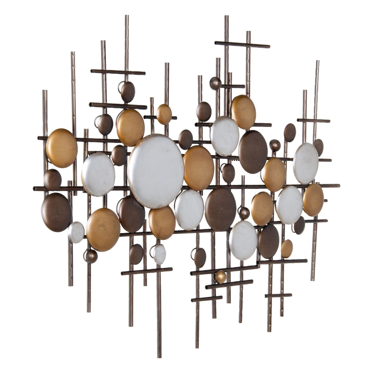 Väggdekoration 91,5 x 4,5 x 72 cm Gyllene Metall Silver - 9