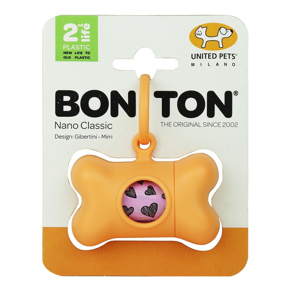 Hållare för bajspåsar United Pets Bon Ton Nano Classic Hund Orange Återvunnen plast (6 x 3 x 4 cm) - 6