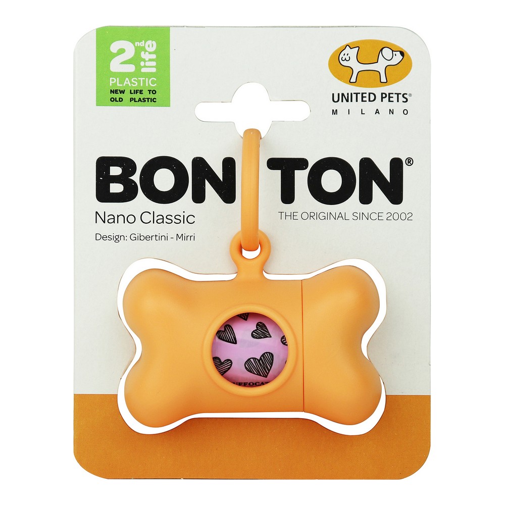 Hållare för bajspåsar United Pets Bon Ton Nano Classic Hund Orange Återvunnen plast (6 x 3 x 4 cm) - 2