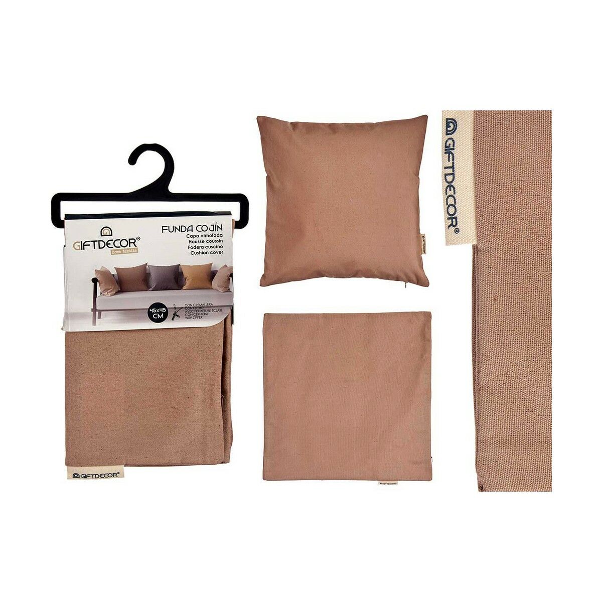 Kuddfodral Brun (45 x 0,5 x 45 cm) (12 antal) - 3