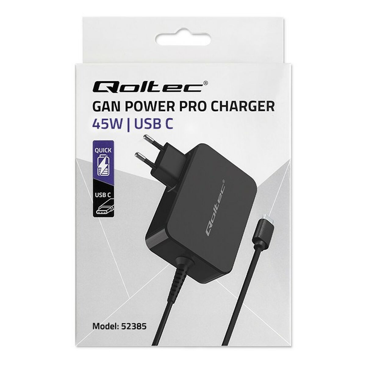 Väggladdare Qoltec 52385 Svart 45 W (1 antal) - 7