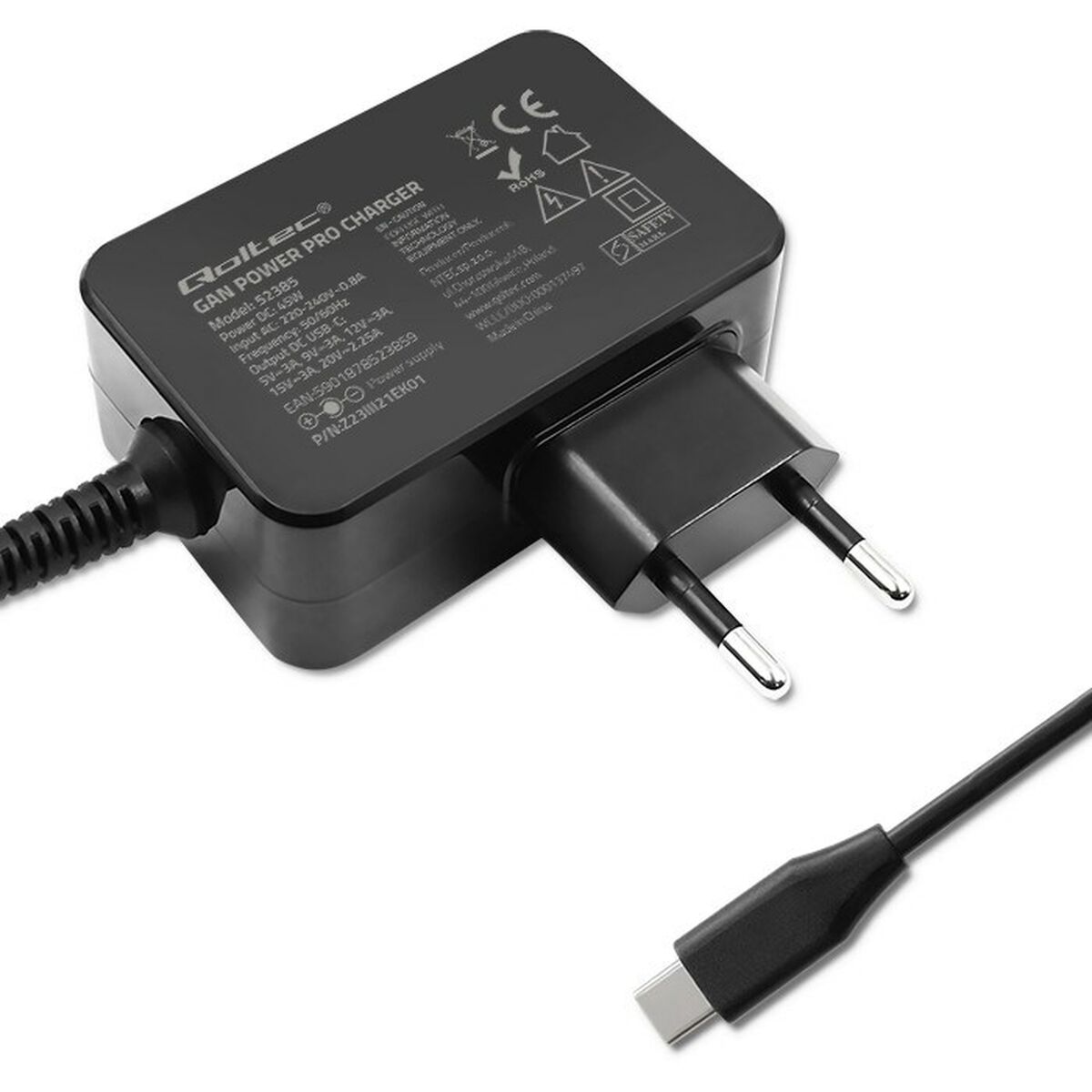 Väggladdare Qoltec 52385 Svart 45 W (1 antal) - 6