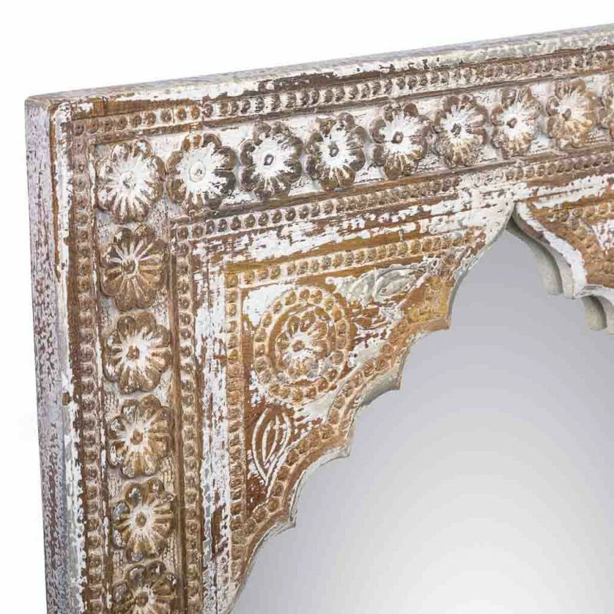 Väggspegel Alexandra House Living Vit Grå 4 x 90 x 60 cm Rektangulär - 3