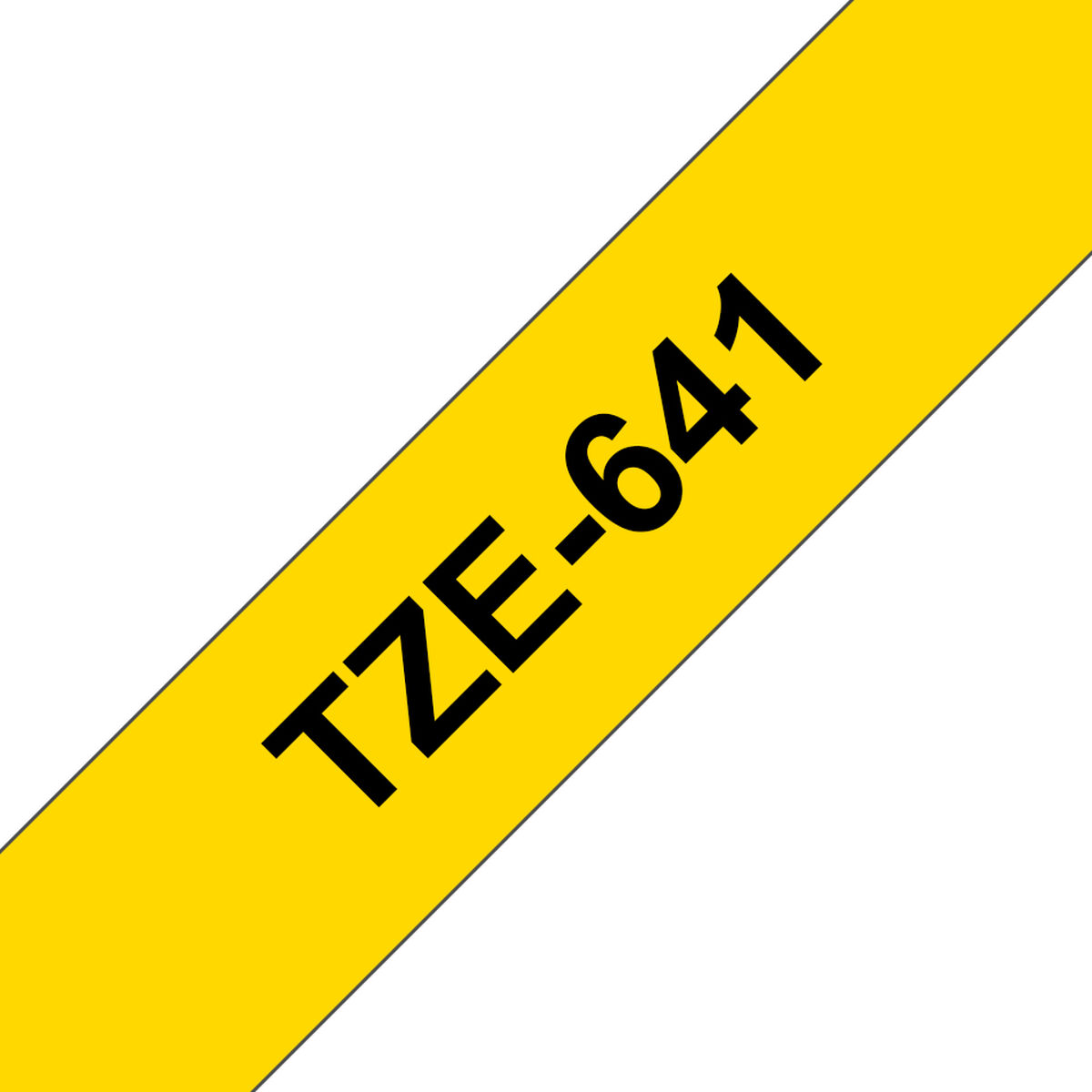 Laminerat Band till Etikettskrivare Brother TZE-641 Gul Svart Svart/Gul 18mm - 7