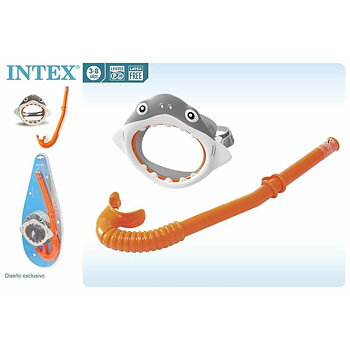 Snorkel och cyklop för barn Intex Haj