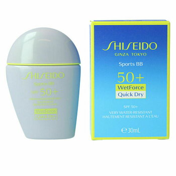 Solskydd med färg Shiseido Sports BB SPF50+ Mellanton (30 ml)