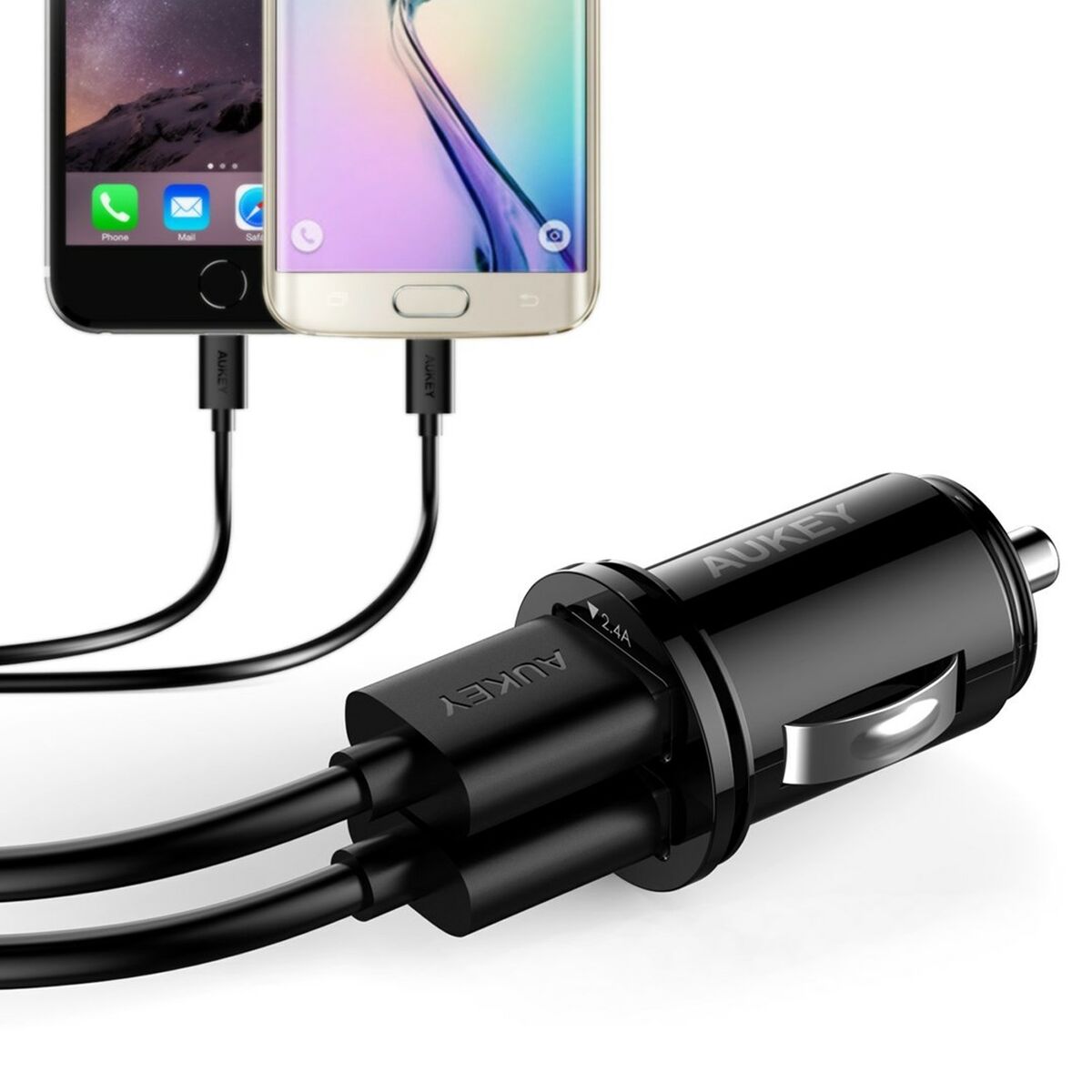 Billaddare Aukey CC-S1 Svart 24 W - 5