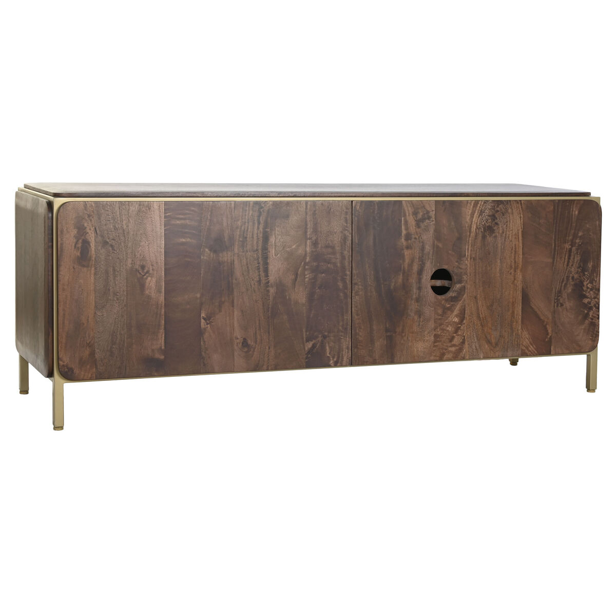 TV-möbler DKD Home Decor Brun Stål Mangoträ (140 x 40 x 48 cm) - 8