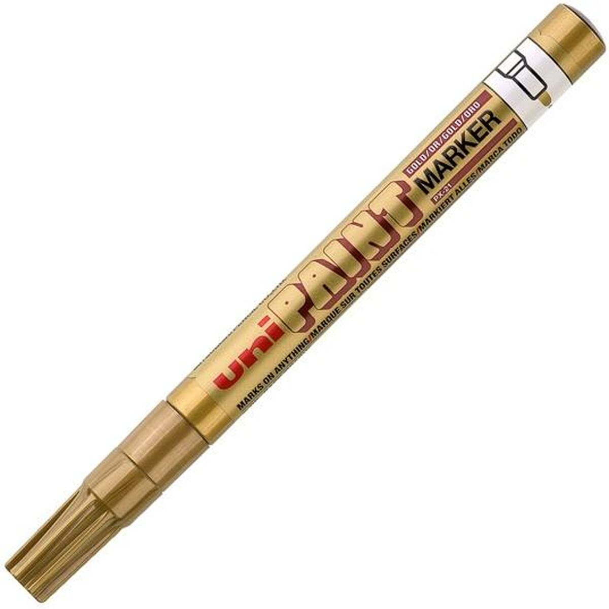 Permanent markörpenna Uni-Ball Paint PX-21L Gyllene 12 Delar - 4