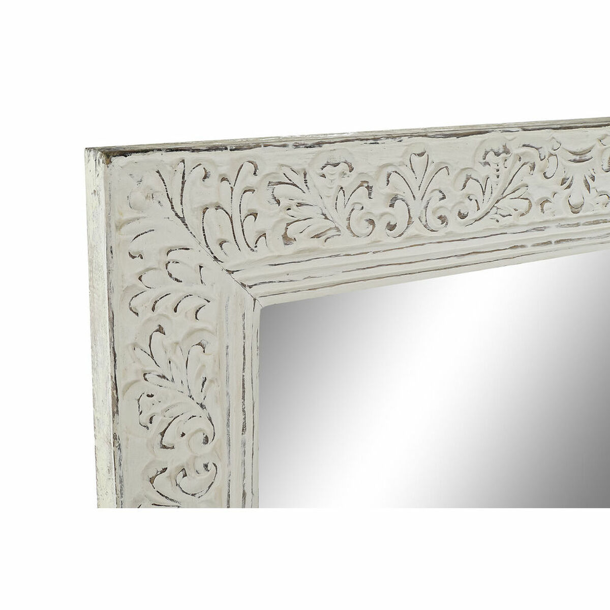 Väggspegel DKD Home Decor Vit Indier Avskalad 76 x 4 x 190 cm - 2