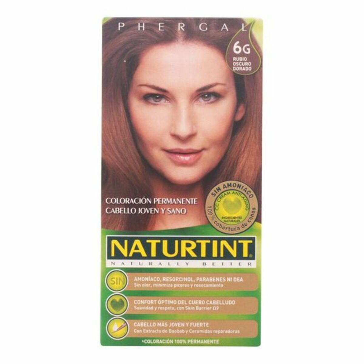 Färg utan ammoniak Naturtint Naturtint G Nº 6g Rubio Oscuro Dorado Nº 6g-Rubio Oscuro Dorado 170 ml