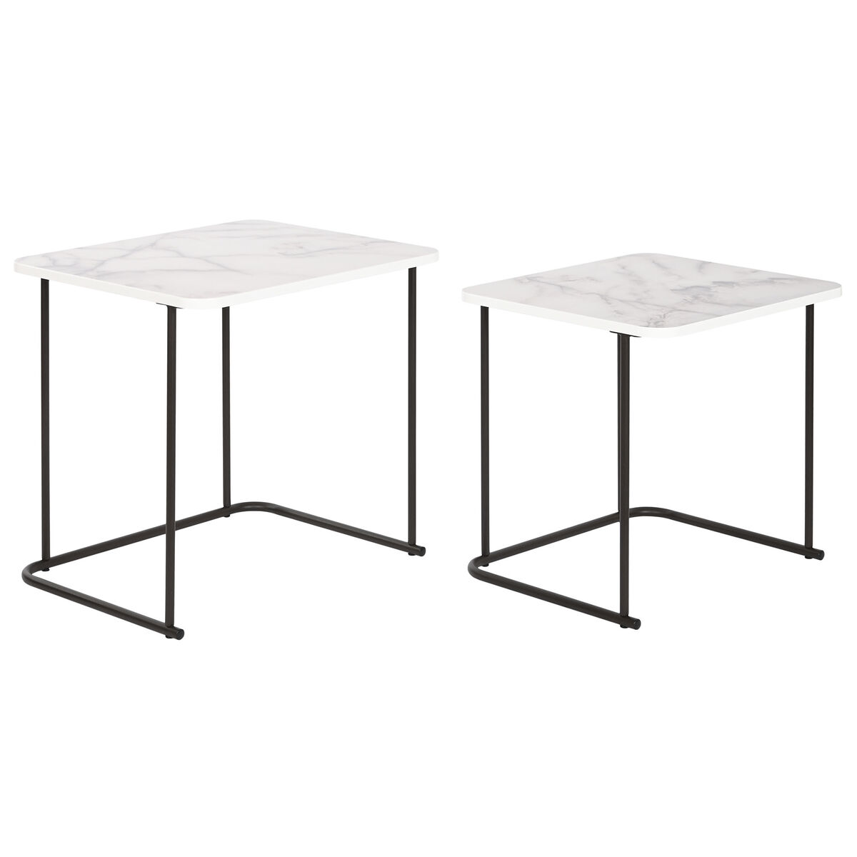 2-bordsset DKD Home Decor Vit Svart 51 x 43 x 49 cm - 7