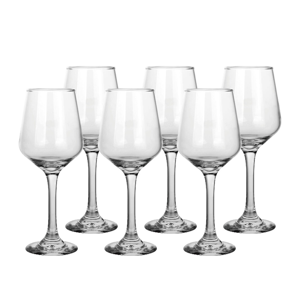 Set med vinglas Home ESPRIT Transparent Glas 410 ml (6 antal)