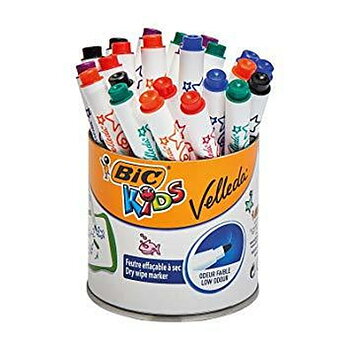 Tuschpennor Bic Kids Mini Velleda 24 Delar Whiteboard Multicolour