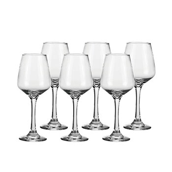 Set med vinglas Home ESPRIT Transparent Glas 360 ml (6 antal)