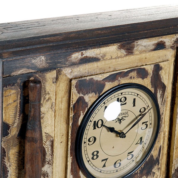 Väggklocka DKD Home Decor London Teak (81 x 15 x 37 cm) - 4