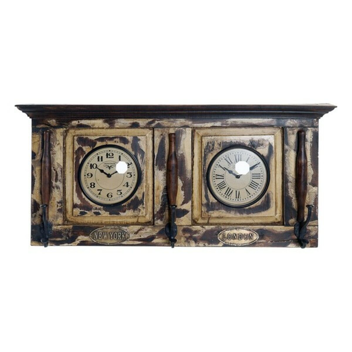 Väggklocka DKD Home Decor London Teak (81 x 15 x 37 cm) - 5